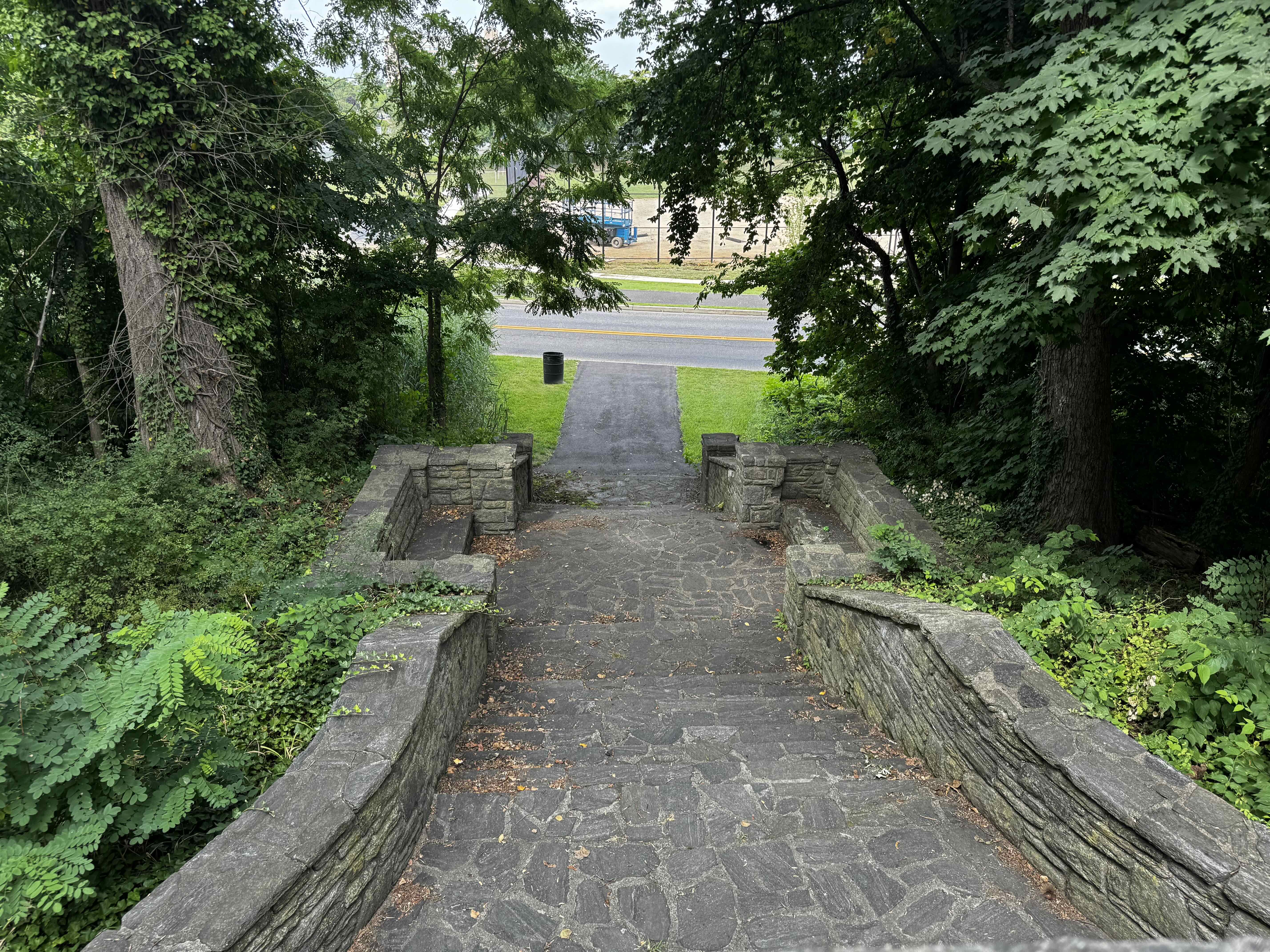 Stairs leading up to East Madison Avenue as part of a WPA project in Collingswood_ NJ (Philadelphia Metro Area)